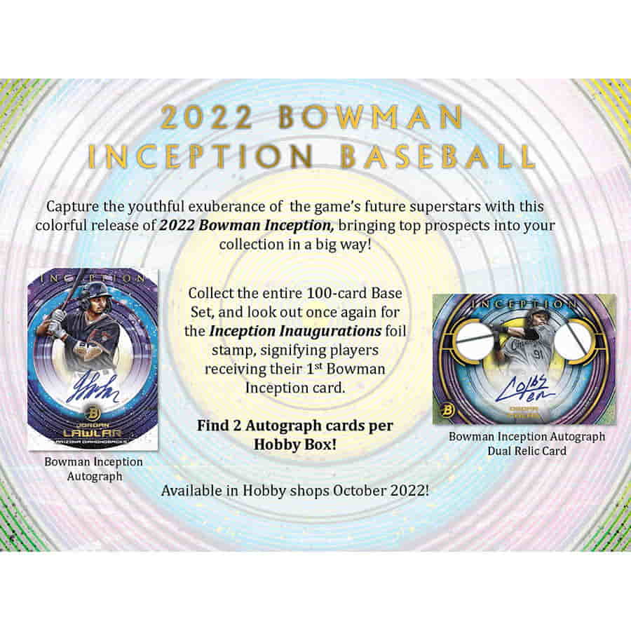 2022 Bowman Inception Baseball Hobby Box - Image 6