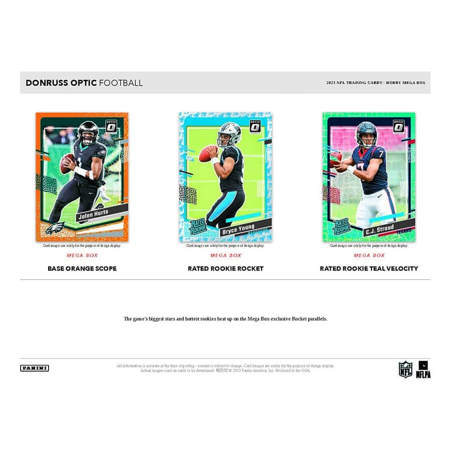 2023 Donruss Optic Football Hobby Mega Box (Red Hyper Parallels) - Image 4