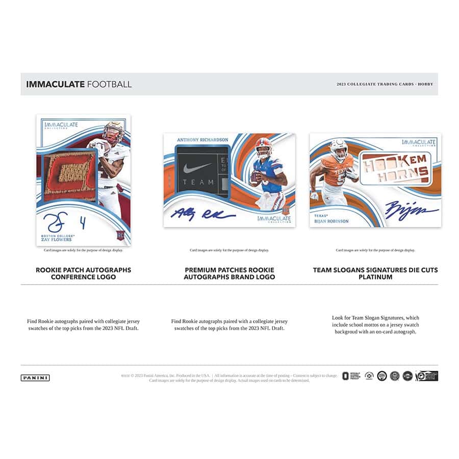 2023 Immaculate Collegiate Football Hobby Box - Image 5