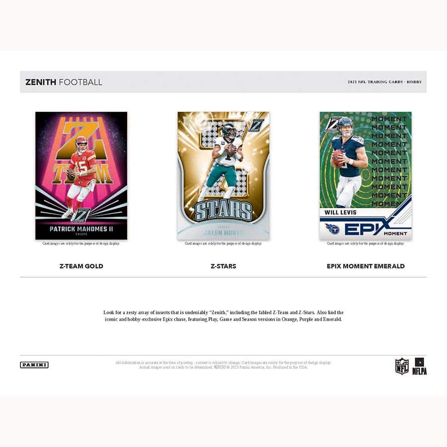2023 Zenith Football Hobby Box - Image 5