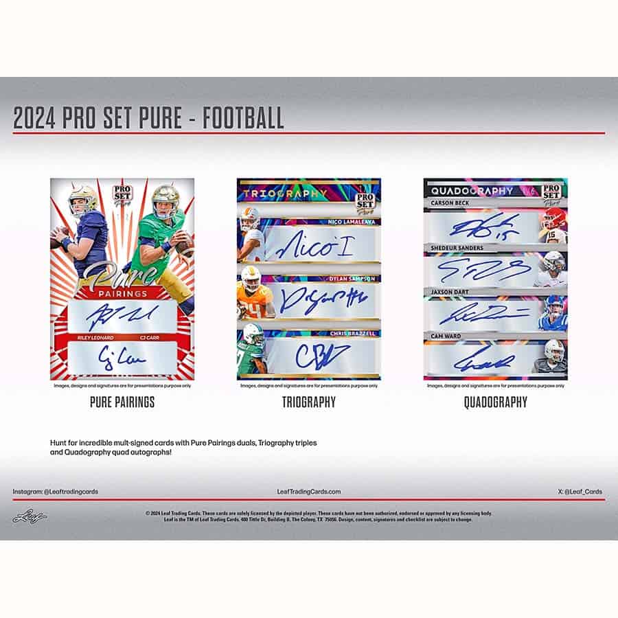 2024 Pro Set Pure Football Hobby Box - Image 6
