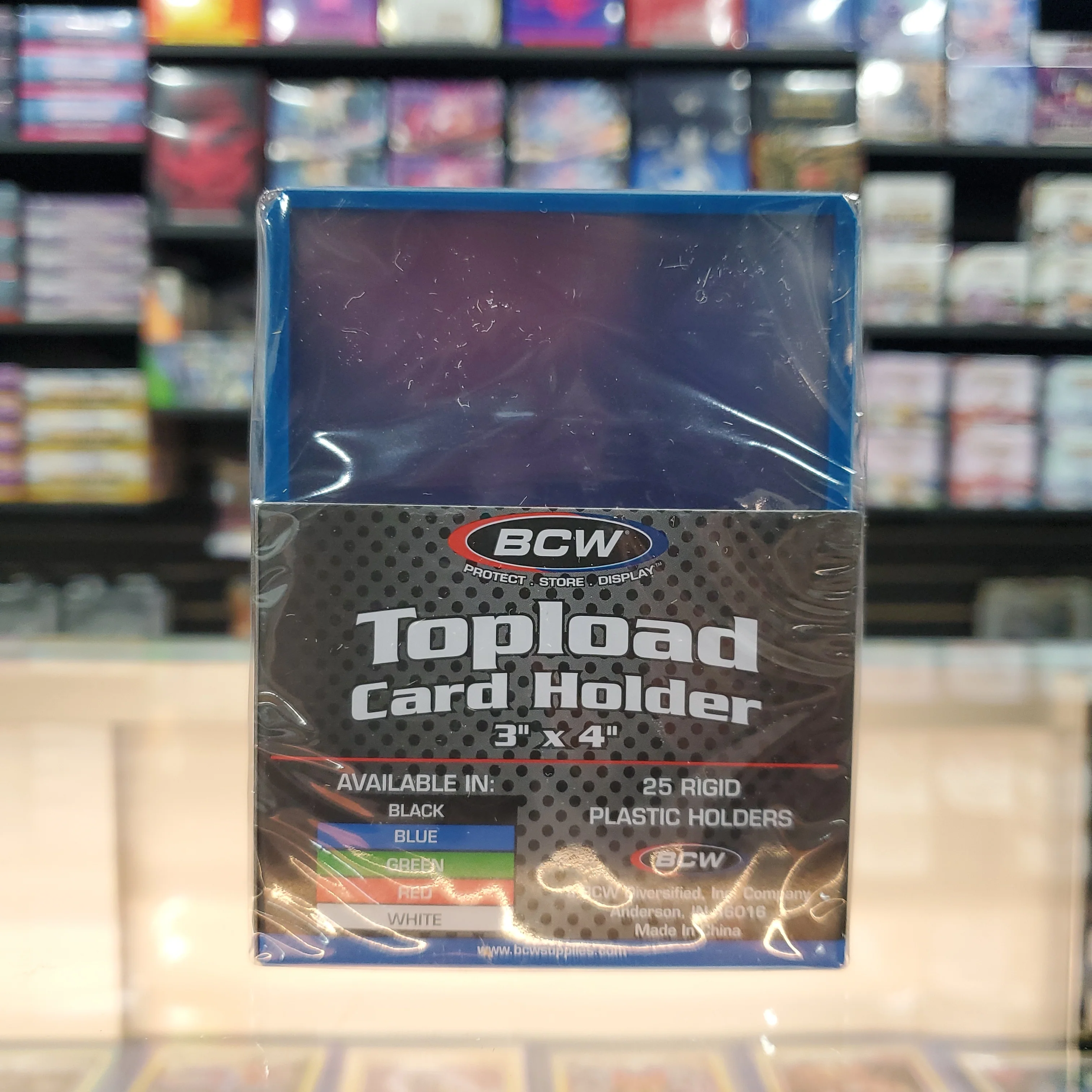BCW: 3X4 Standard Toploader 25CT - Blue Border - Image 3