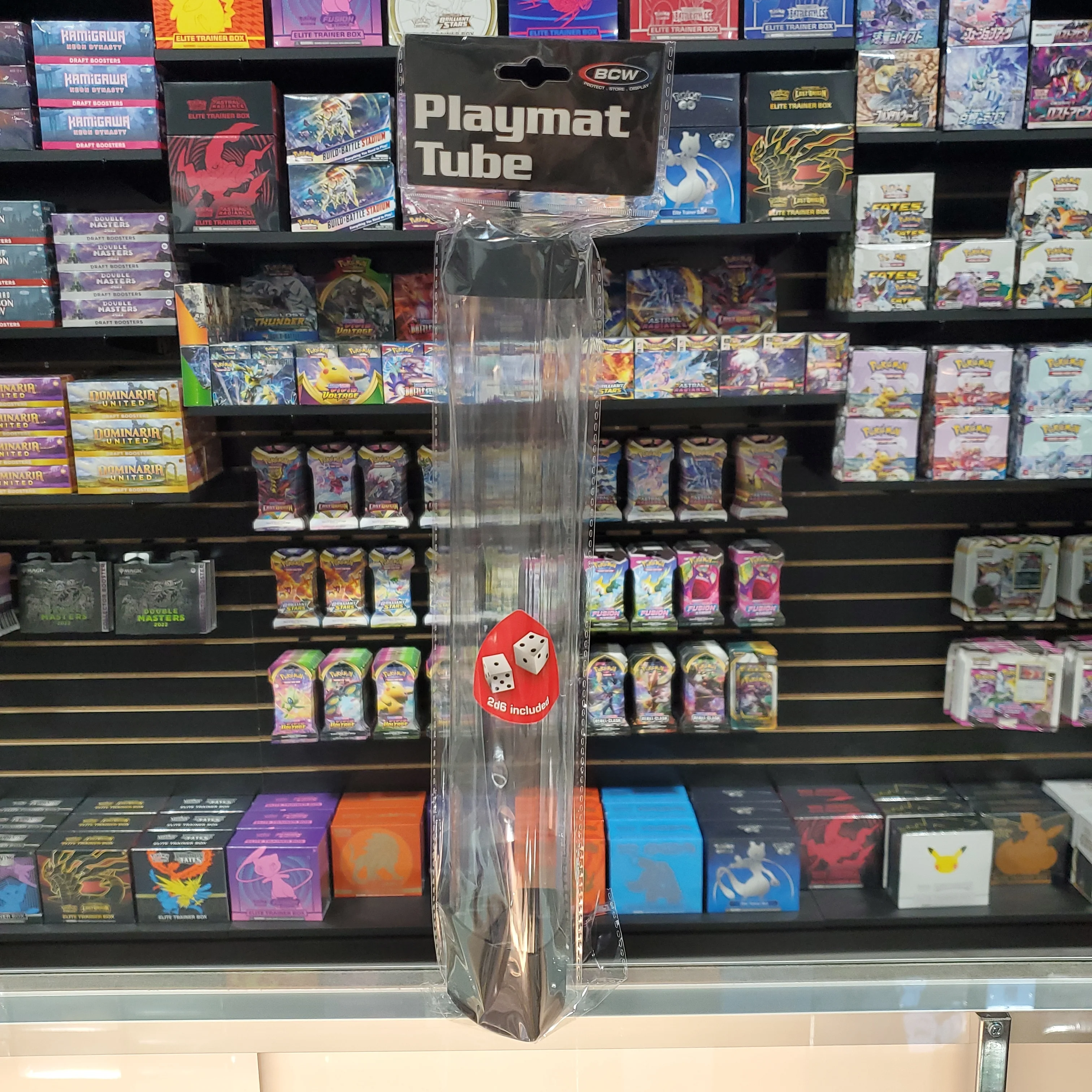 BCW: Playmat Tube with D6 Dice - Black - Image 2