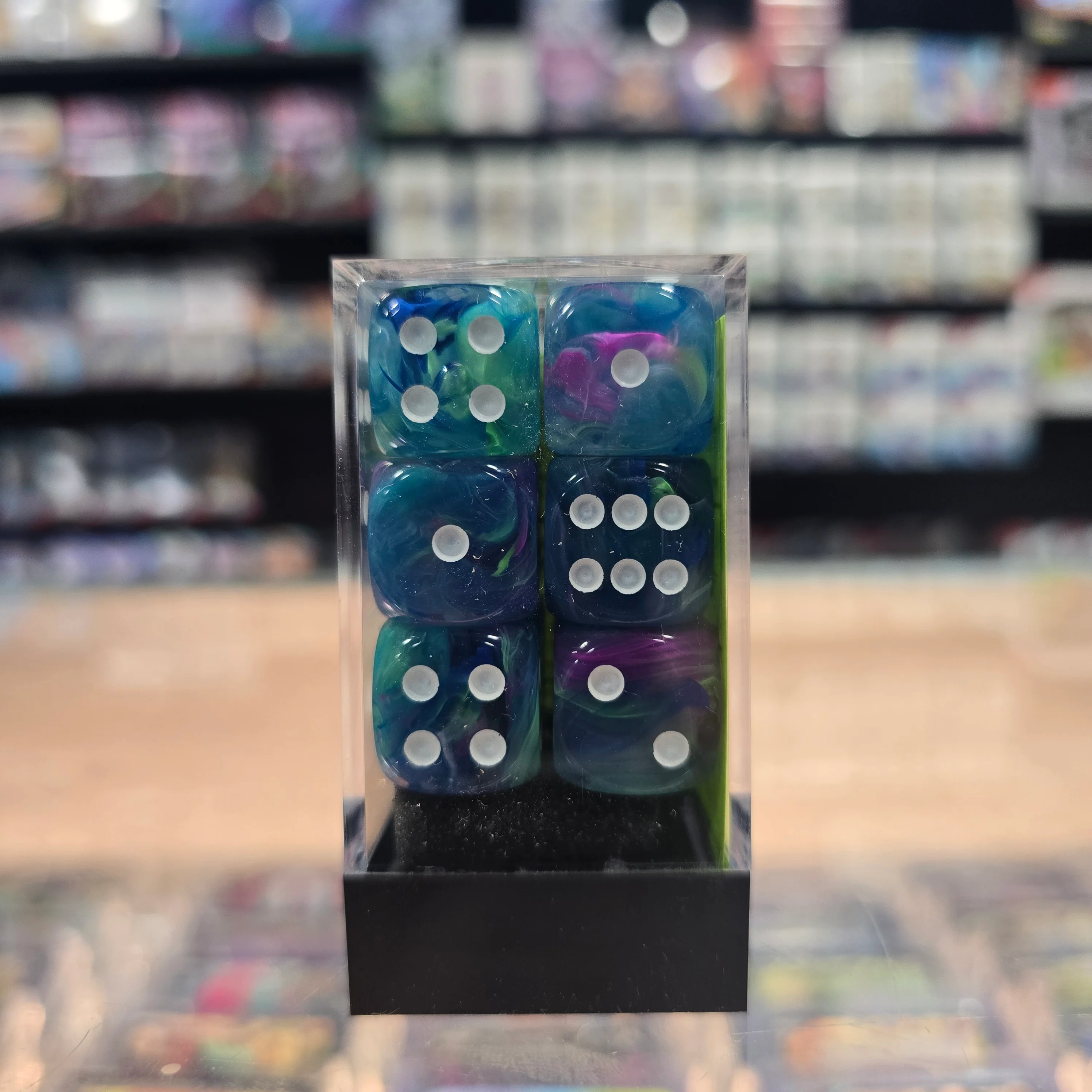 Chessex: Festive - 16mm D6 36PC Dice Block (Waterlily & White) - Image 2