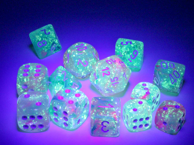 Chessex: Nebula - Luminary - 16mm D6 36PC Dice Block (Wisteria & White) - Image 2