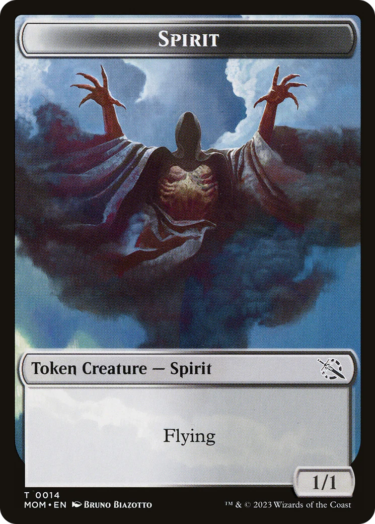 Monk // Spirit (14) Double-Sided Token [March of the Machine Tokens] - Image 2