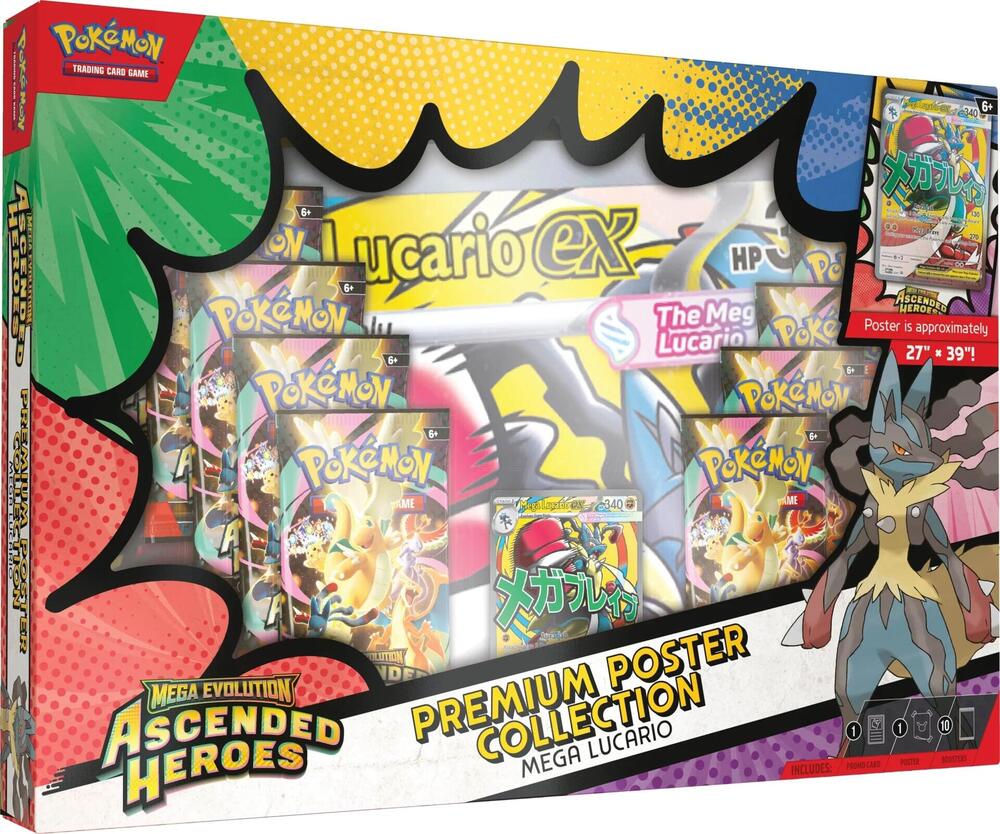 Pokémon TCG: Mega Evolution: Ascended Heroes - Premium Poster Collection (Mega Lucario) - Image 3