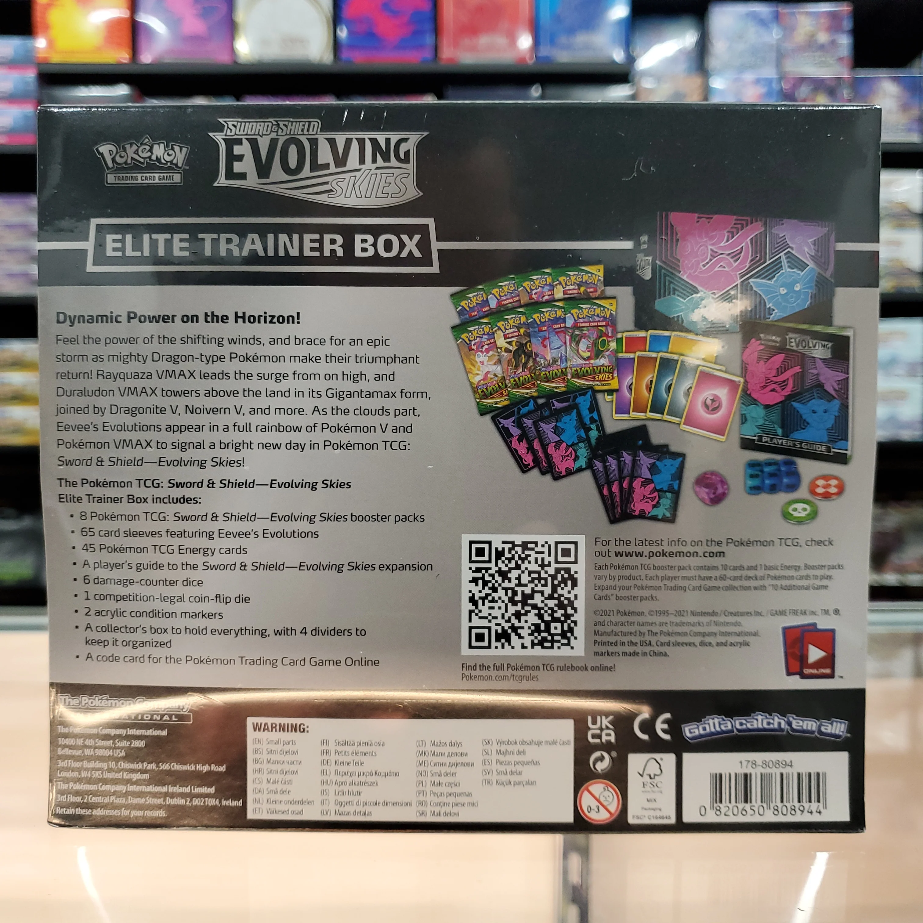 Pokémon TCG: Sword & Shield: Evolving Skies - Elite Trainer Box (Glaceon/Vaporeon/Sylveon/Espeon) - Image 2