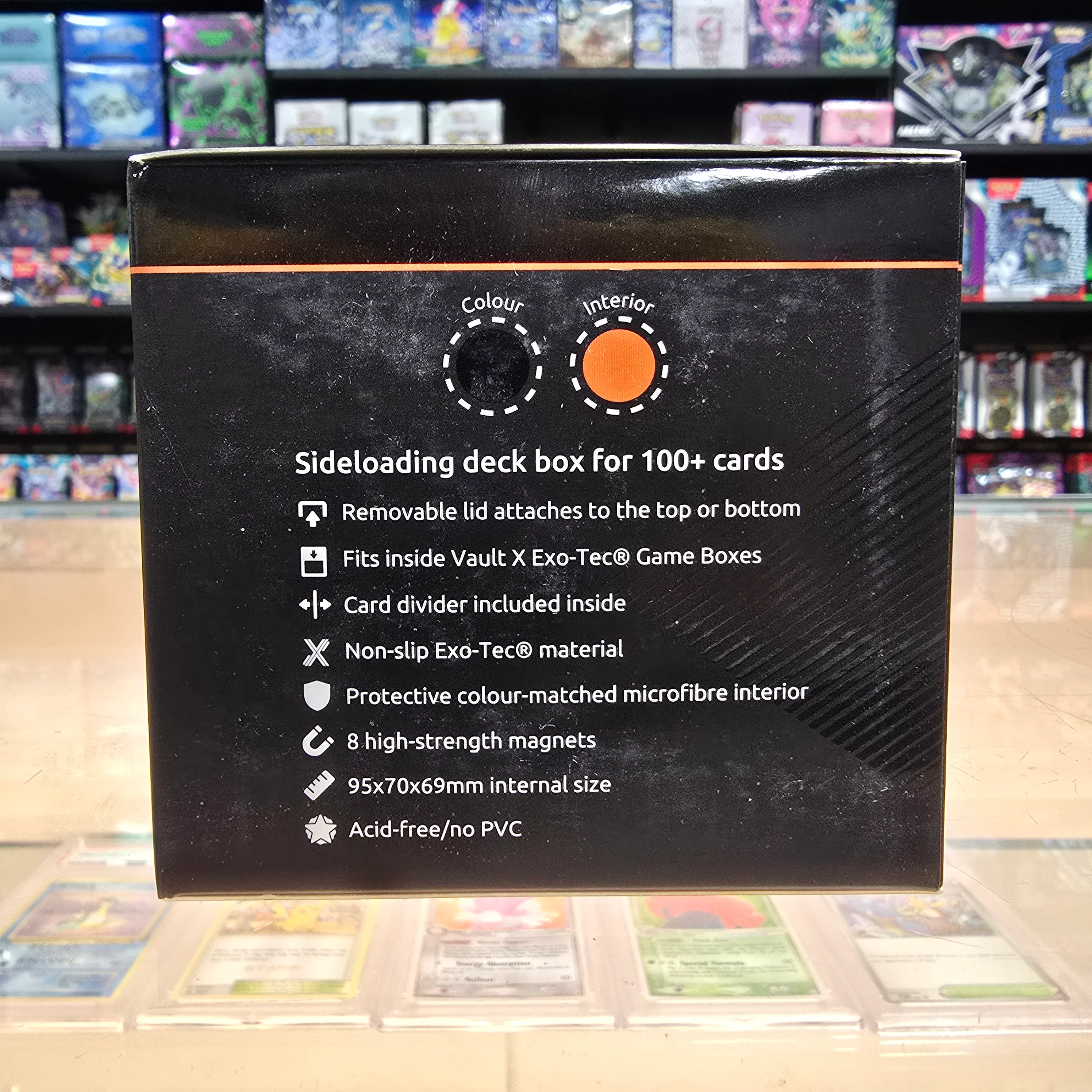 Vault X: Sideloading Deck Box 100+ CT (Black / Electric Orange) - Image 5
