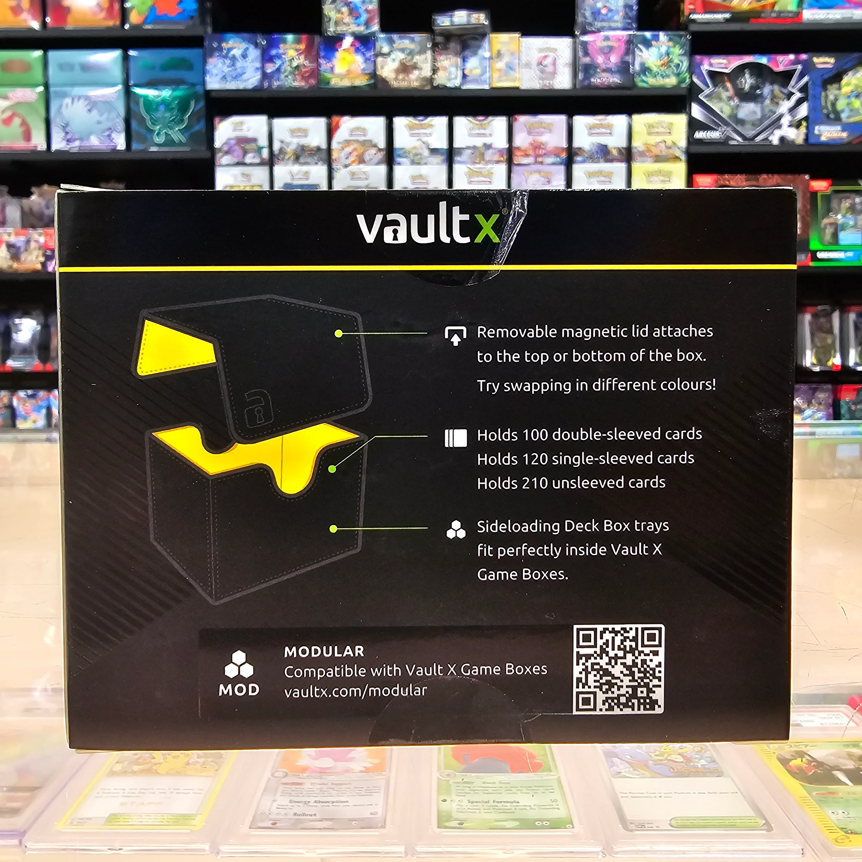 Vault X: Sideloading Deck Box 100+ CT (Black / Electric Yellow) - Image 6