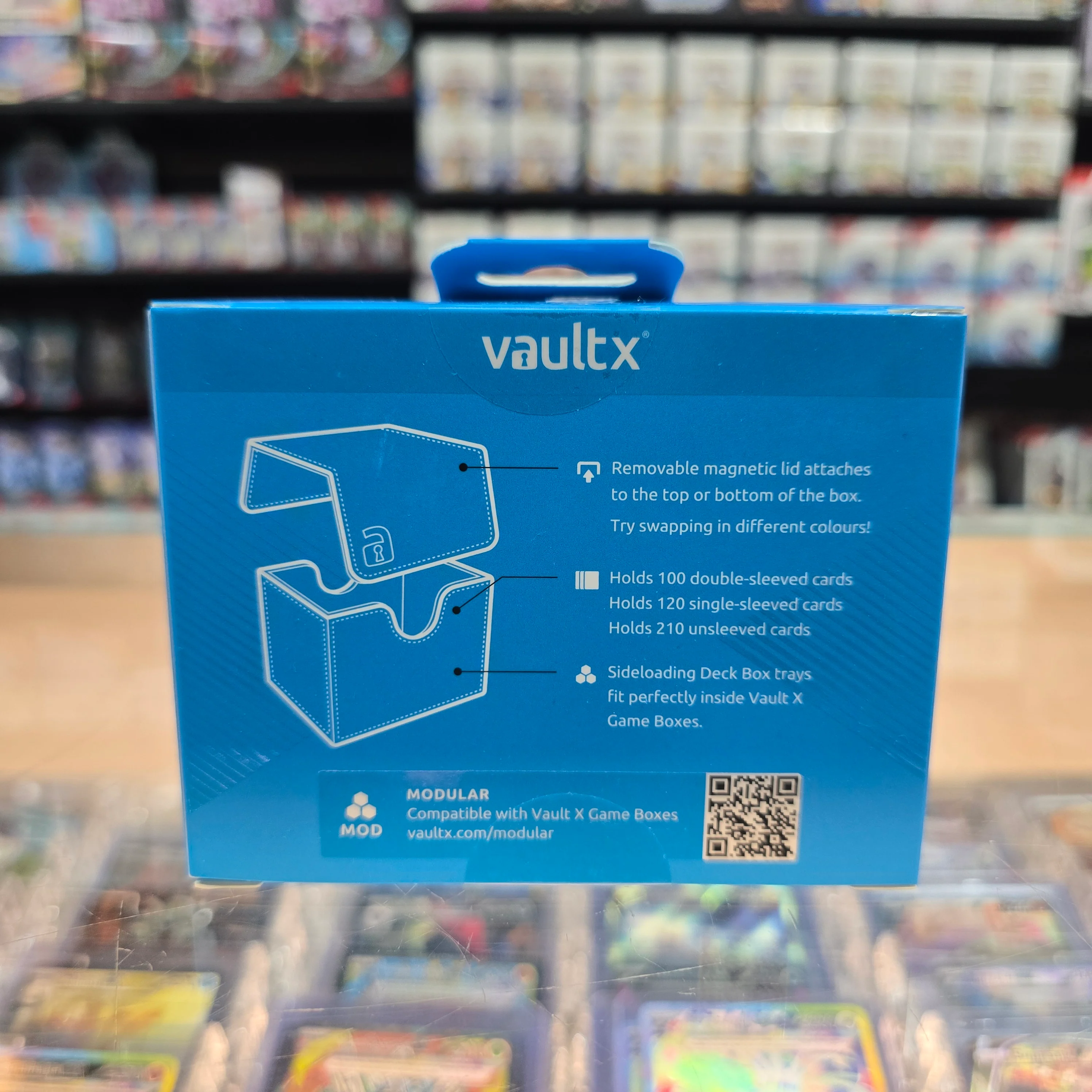 Vault X: Sideloading Deck Box 100+ CT (Neon Blue) - Image 6