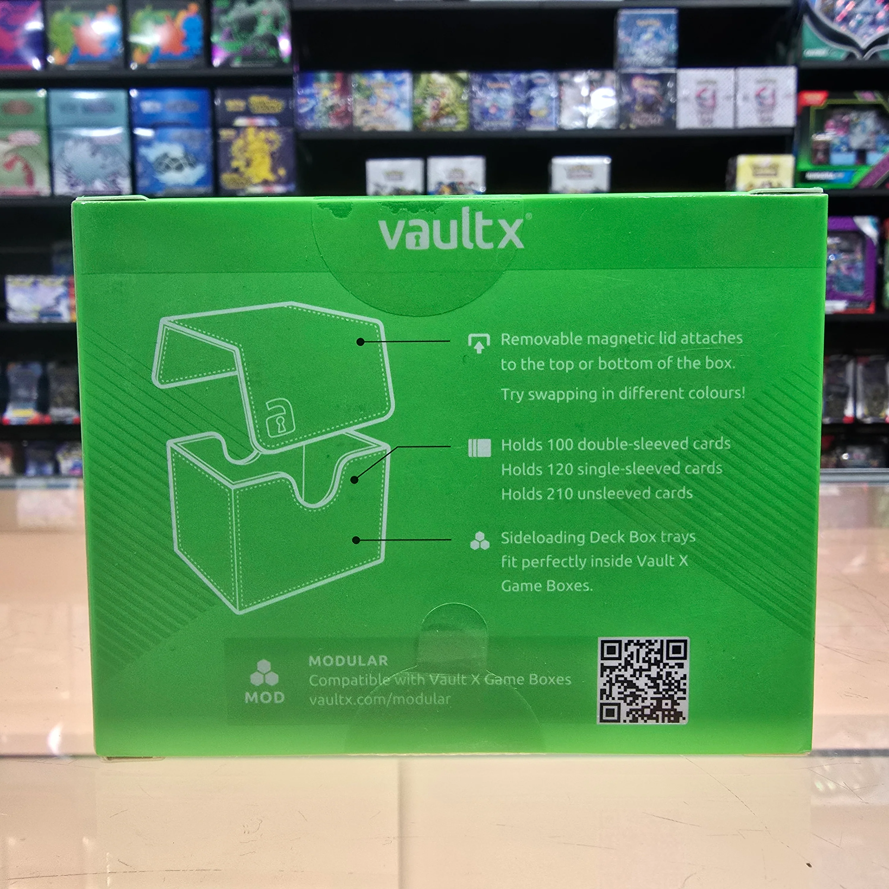 Vault X: Sideloading Deck Box 100+ CT (Neon Green) - Image 6